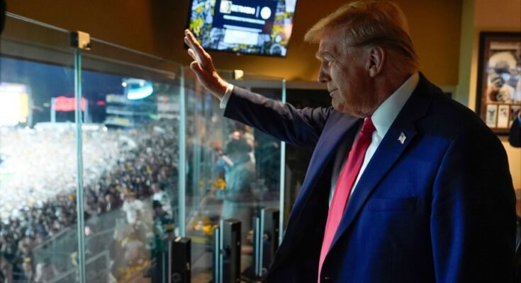 Trump bedreigt het stadionovereenkomst over de namen van de commandanten