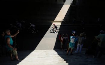 Foto die uit de tweede week van de Tour de France steekt