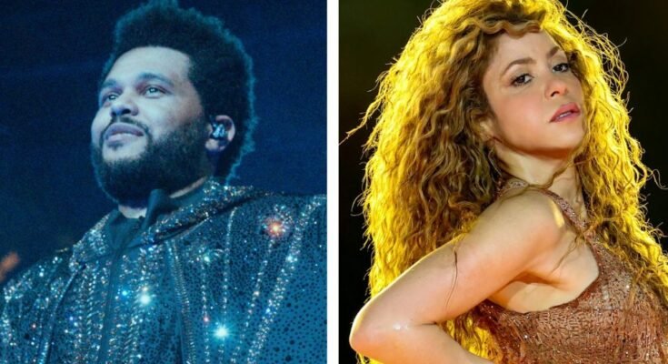 The Weeknd en Shakira op de voorpagina van de kranten van de Global Citizen Festival 2025